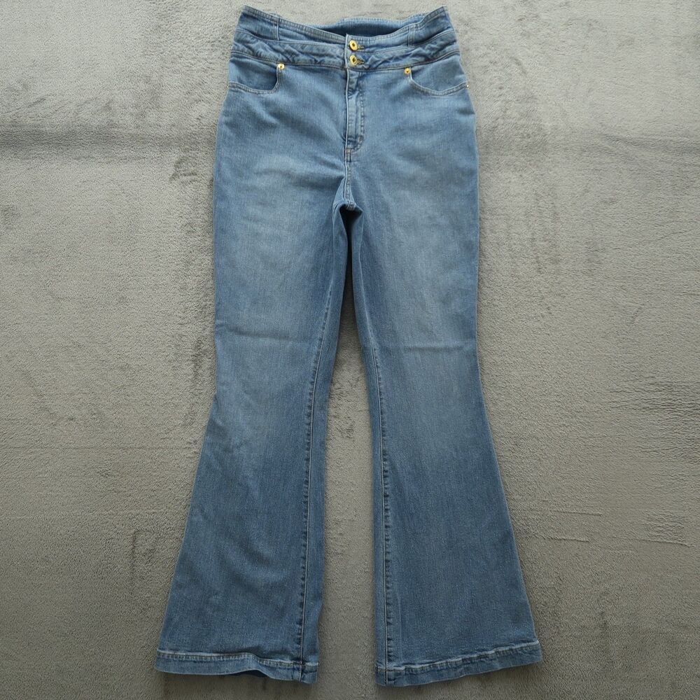 INC International Concepts Jeans Women's Size 10 Blue High-Rise Flare 31" Inseam